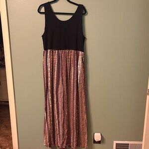 Rachel Zoe Black and Patterned Maxi Dress
